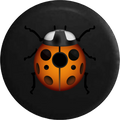 2018 2019 Wrangler JL Backup Camera Emoji Text Ladybug Sizepare Tire Cover for Jeep RV 33 Inch