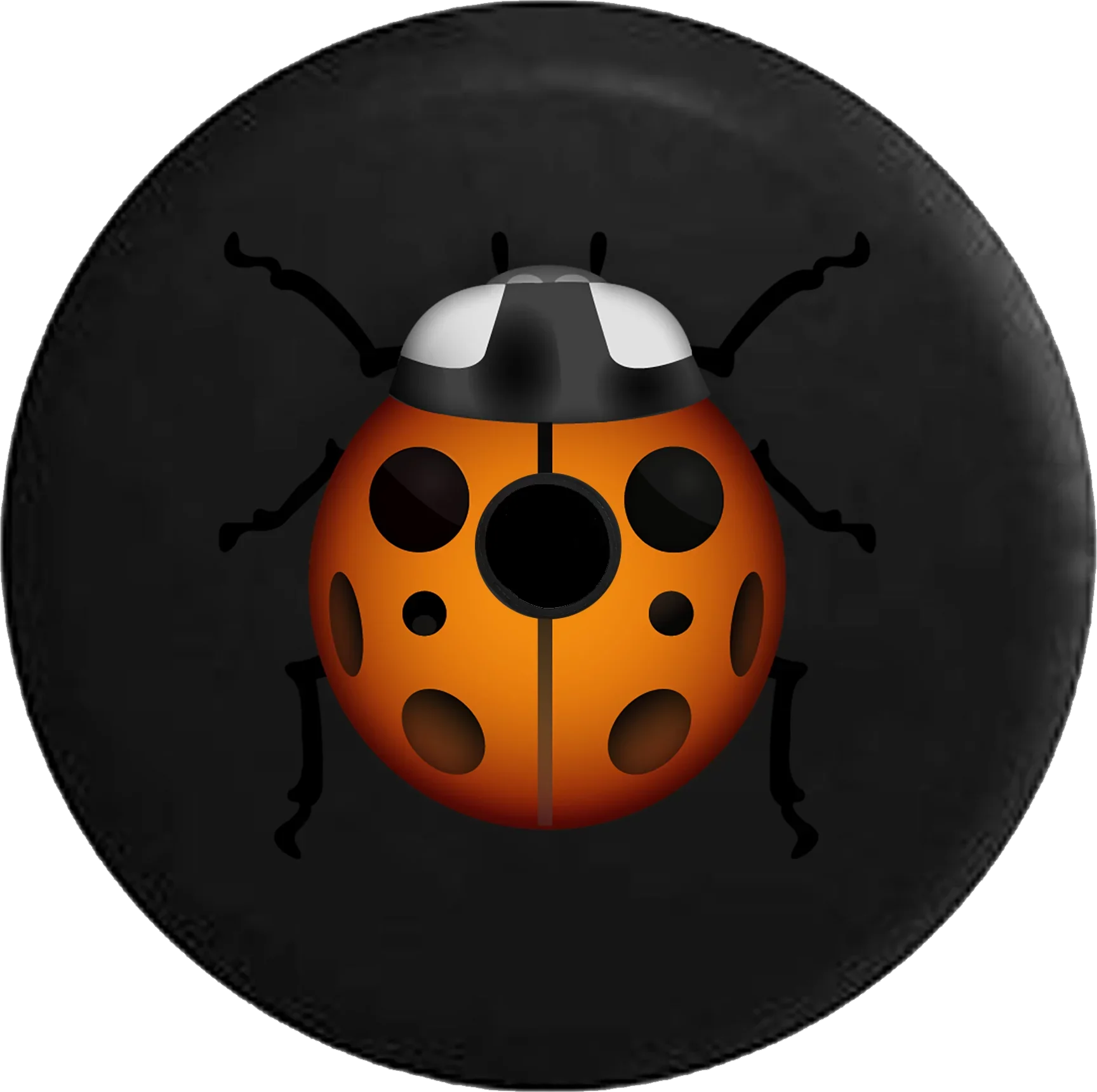 2018 2019 Wrangler JL Backup Camera Emoji Text Ladybug Sizepare Tire Cover for Jeep RV 33 Inch