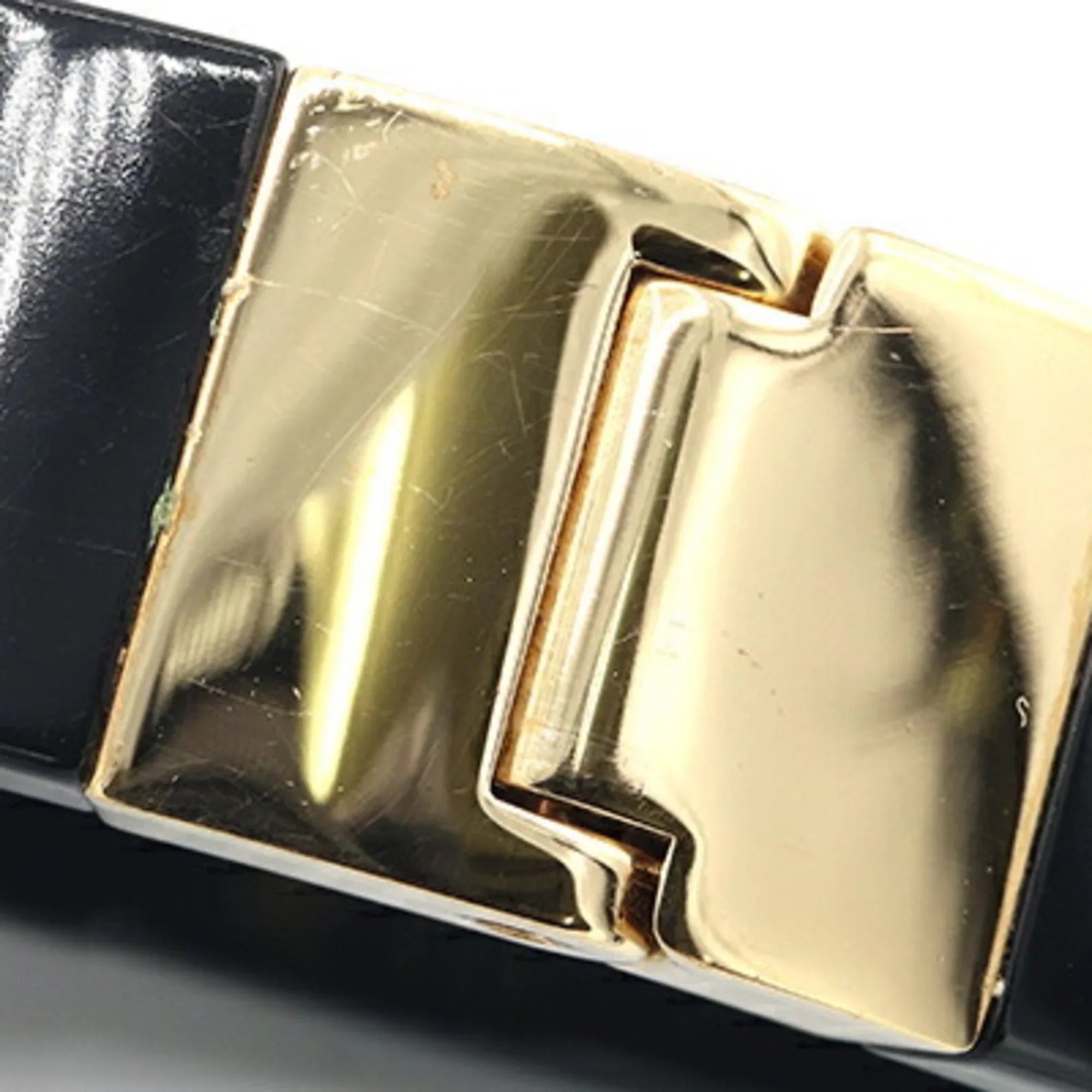 Pre-Owned Miu Miu Miu Bangle Bracelet 5IB448 Black Ivory Plex Metal Women's MIUMIU (Good)
