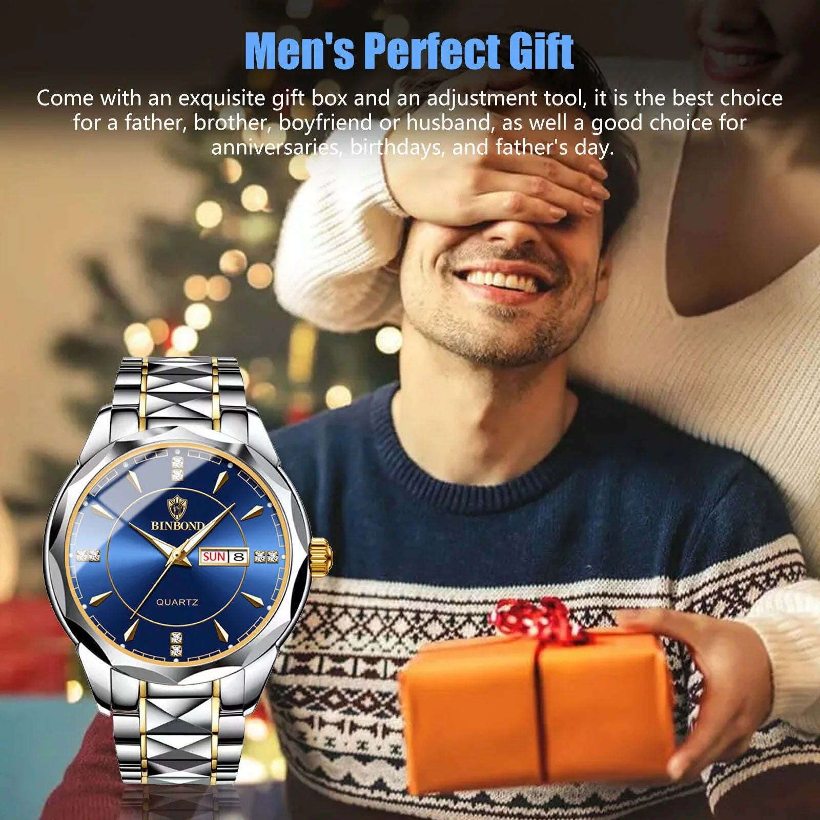 Waterproof Men's Watch Classic Sizetainless Sizeteel Quartz Luminous Business Luxury