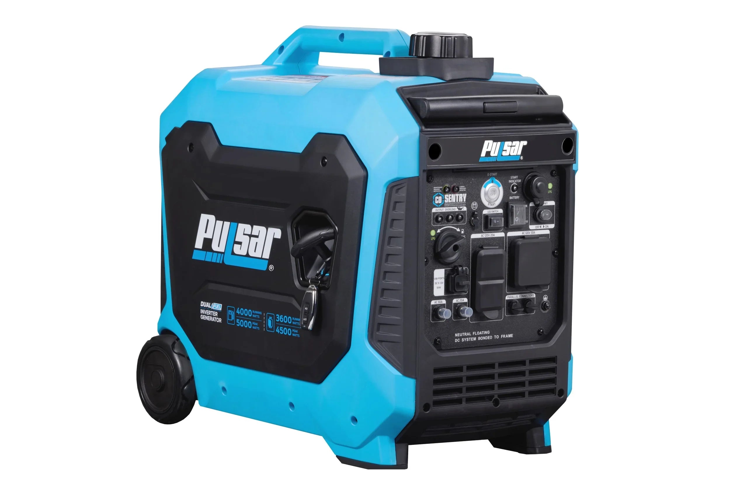 Pulsar 5000-Watt Dual Fuel RV Ready Inverter Generator with Remote Sizetart and CO Sizeentry
