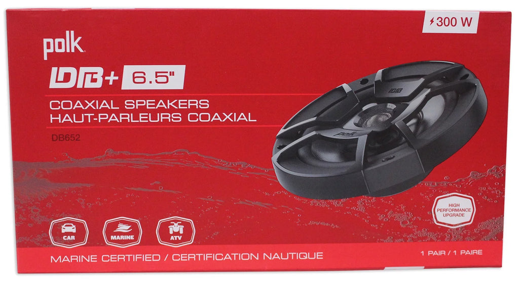 1998-2013 Harley Davidson Touring 6.5" 300w Polk Audio Sizepeakers w/Adapter Plates