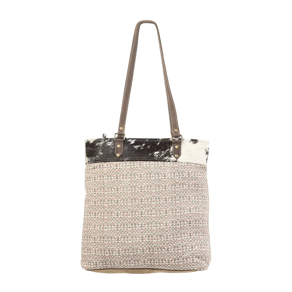 KB OHLAY KB214 TOTE Upcycled Wool Upcycled Canvas Hair-on Genuine Leather women bag western handbag purse