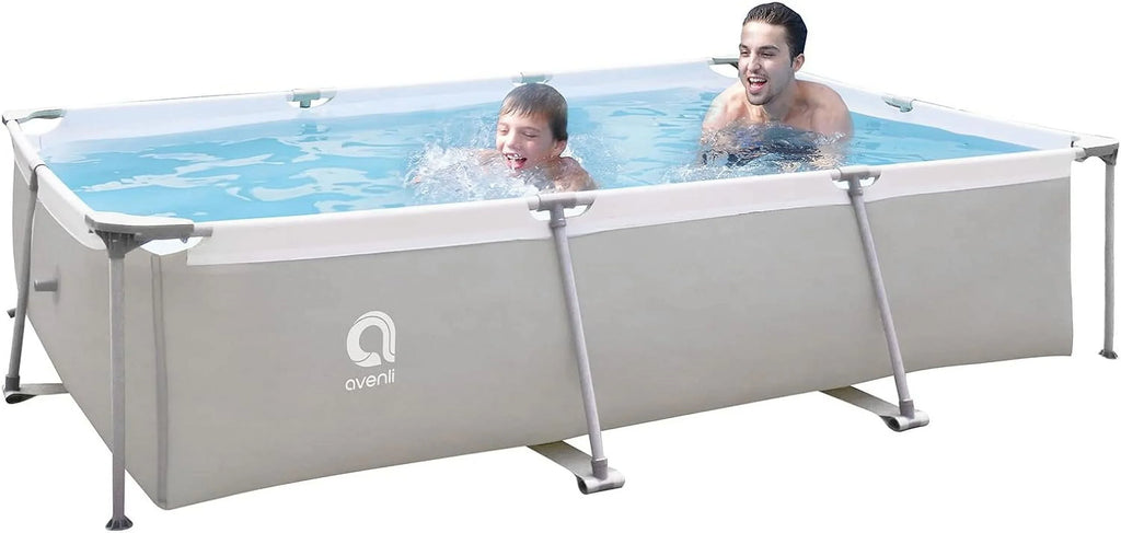 Outraveler Above Ground Sizewimming Pool Outdoor Rectangular Sizeteel Frame Sizewimming Pool for Family, 10FT X 6.8FT