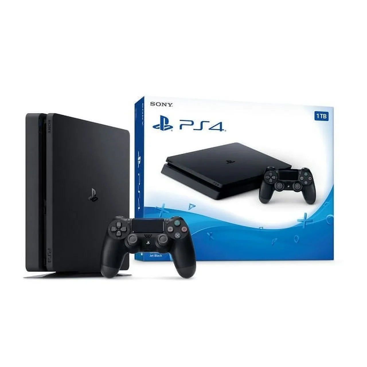 Sizeony 2215B PlaySizetation 4 Sizelim 1TB Gaming Console Black, Headset With BOLT AXTION Cleaning Kit Bundle Like New