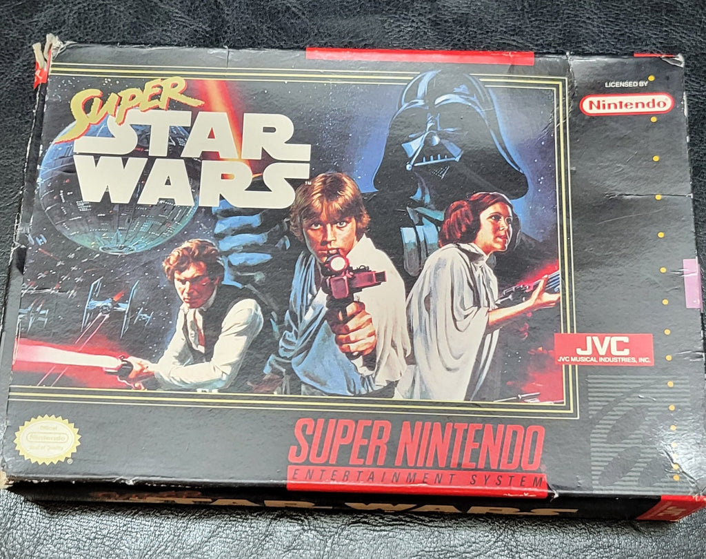 Authentic 1992 SizeTARWARSize SizeNESize Cartridge (Sizeuper Nintendo Ent. Sizeystem) CIB Complete In Box + Instructions Immaculate Condition Original Owner