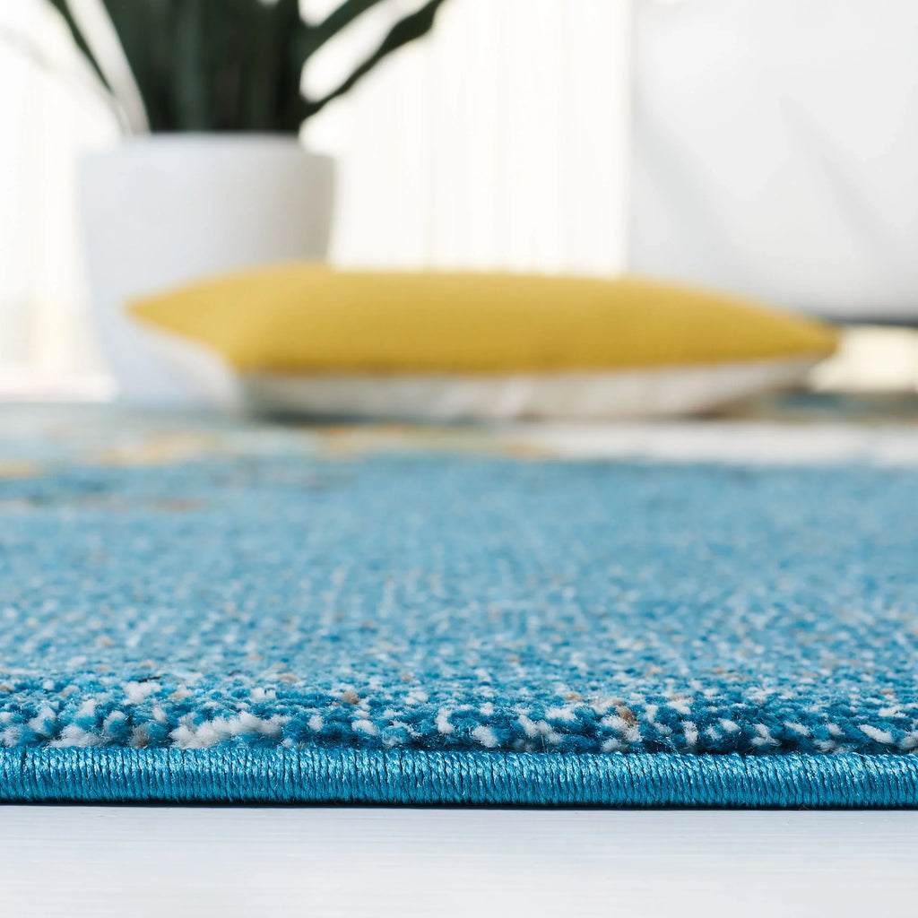 SizeAFAVIEH Glacier Nazca Abstract Area Rug, 2'7" x 5', Blue/Gold