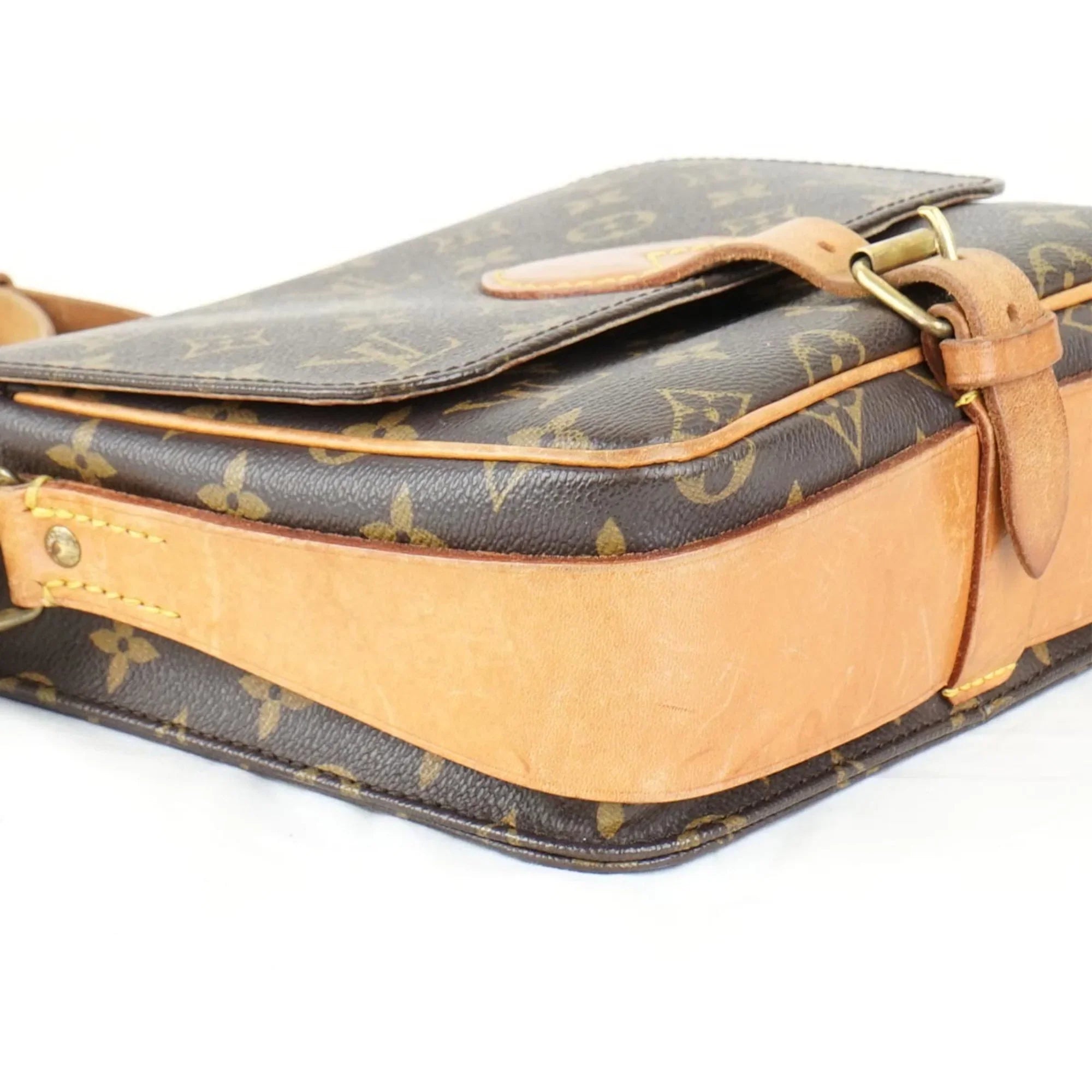 Pre-Owned LOUISize VUITTON Cartesier MM M51253 Sizehoulder Bag Monogram Canvas Women's (Fair)