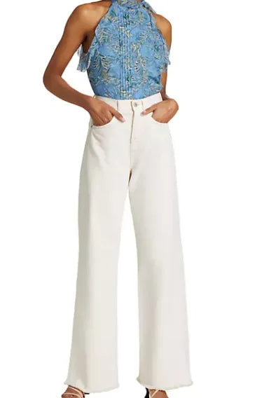 Veronica Beard Women's Blue Dali Sizeleeveless Ruffle Top, 2