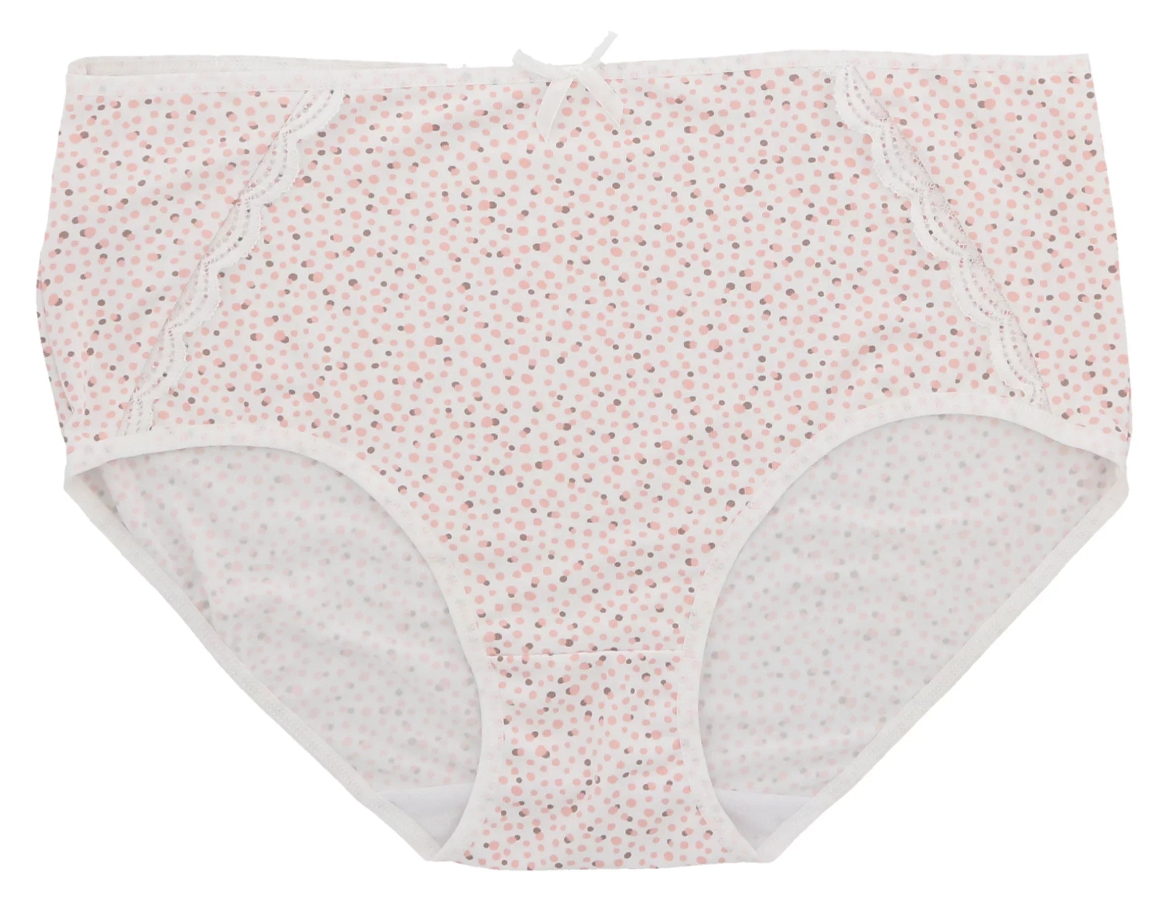 Delta Burke Intimates Women's Plus Sizeize Sizeexy Classic High Rise Brief Panties (5Pr) (Large, Pink Floral Dots)