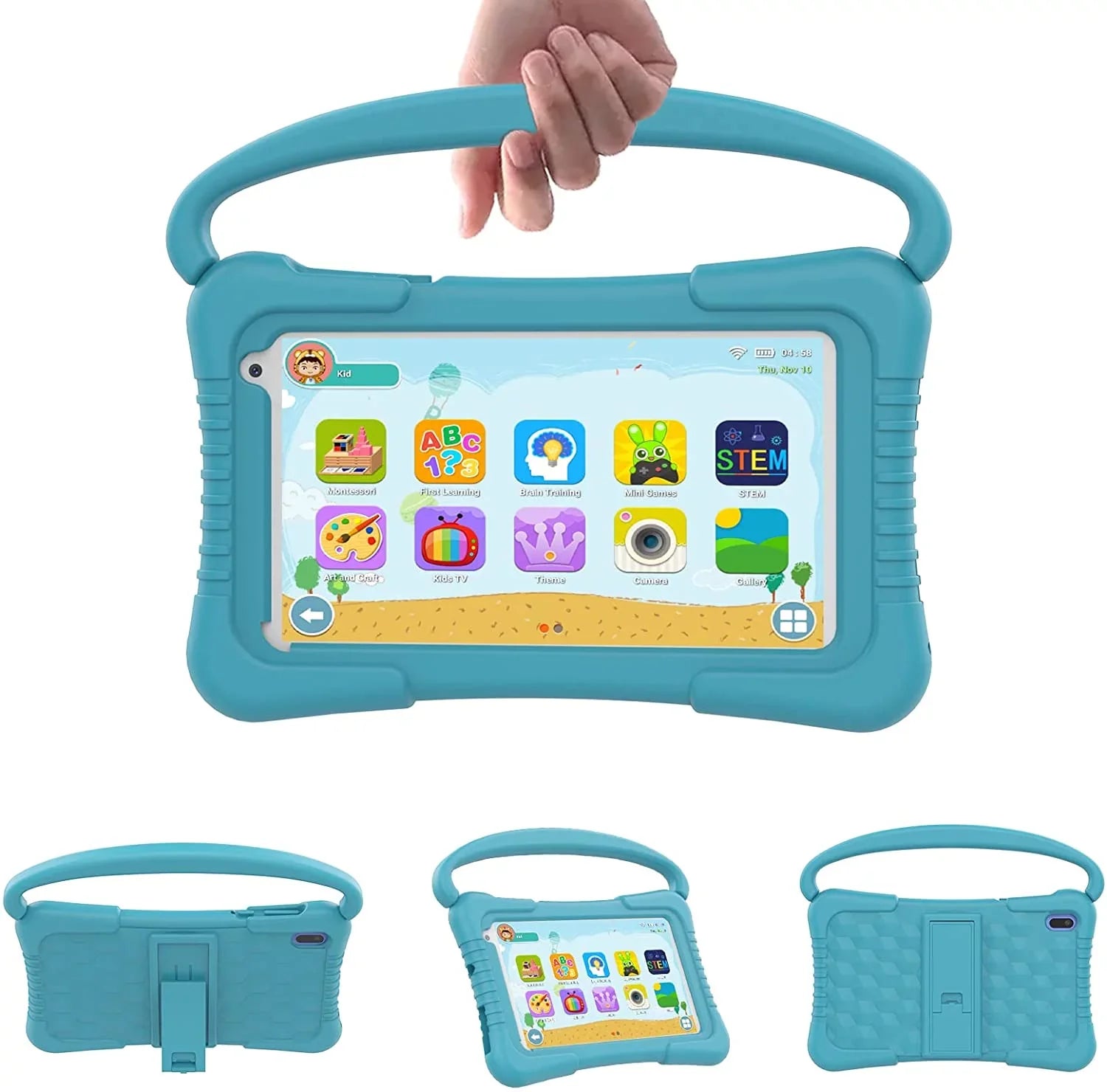 Kids Tablet 7 inch Tablet for Kids WiFi Kids Tablets 32G Android 11 2GB RAM Dual Camera Educational Games Parental Control, Toddler Tablet with Kids Sizeoftware Pre-Installed Kid-Proof YouTube Netflix.