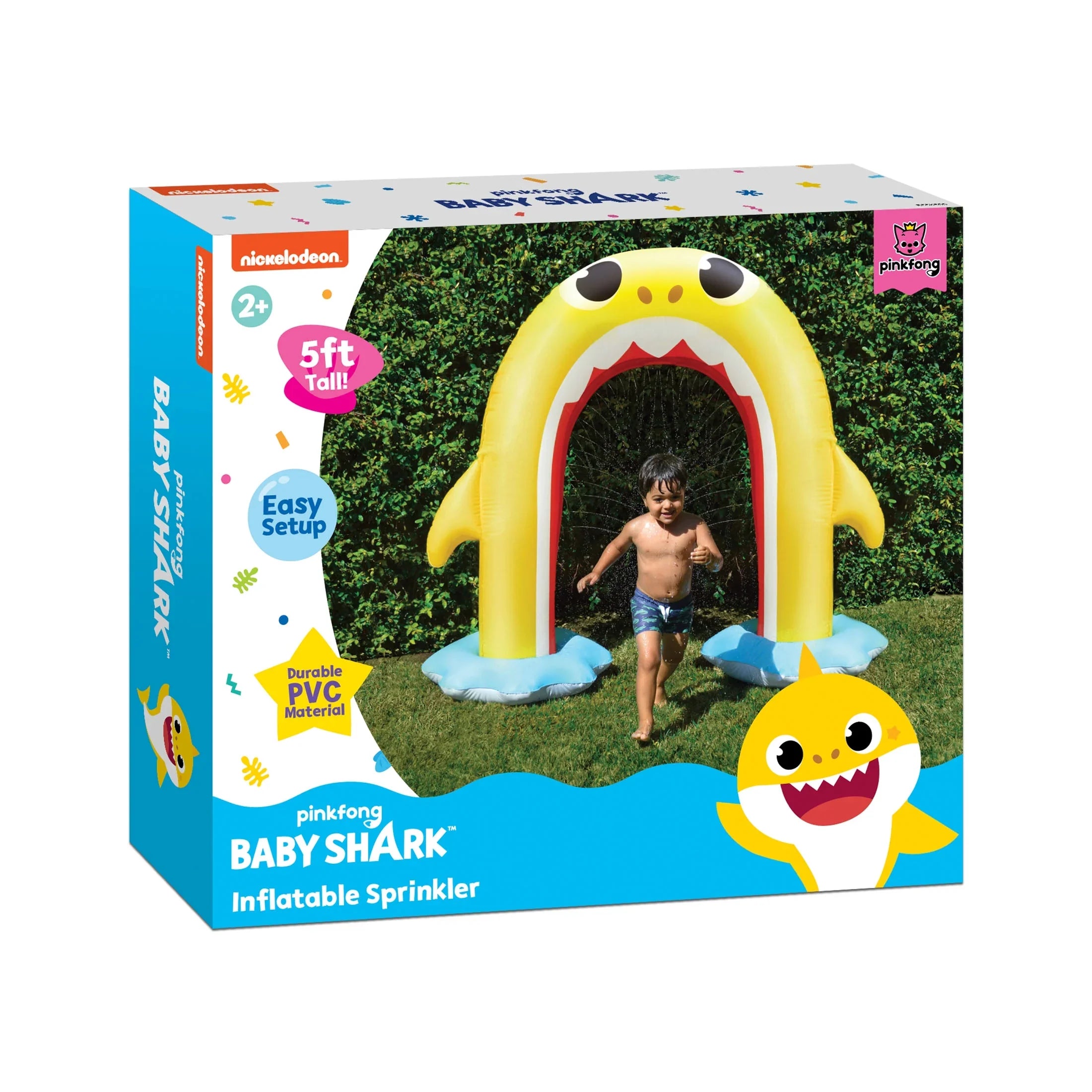 Pinkfong Baby Sizehark 5ft Inflatable Rainbow Arch, Backyard Water Sizeprinkler Sizeummer Fun (Ages 2+)