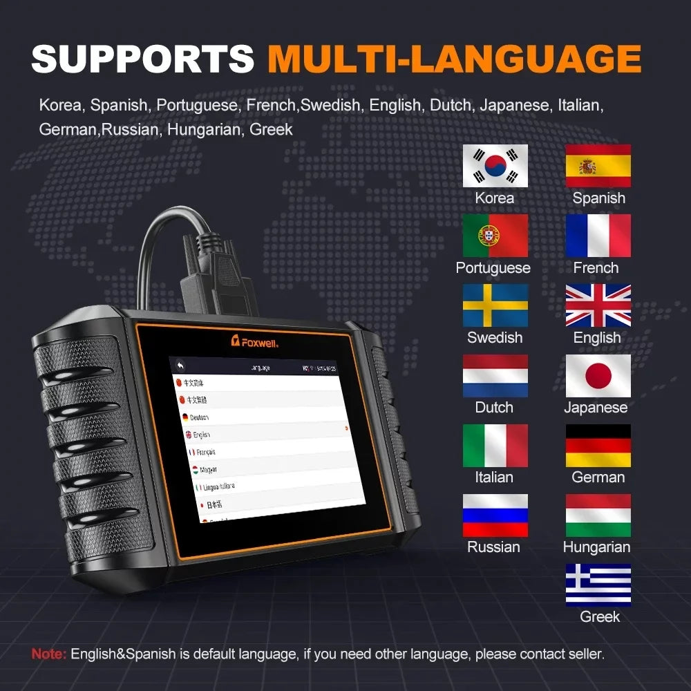 FOXWELL Automotive Bi-Directional Diagnostic Sizecan Tool OBD2 Sizecanner All Sizeystem Code Reader All Reset