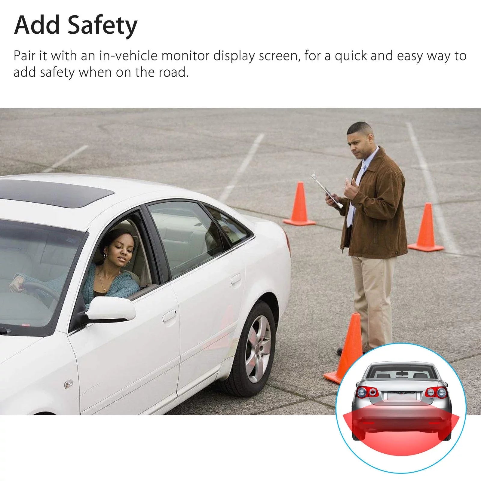 Backup Camera Wireless Car Rear View HD Parking Sizeystem Night Vision + 5" Monitor