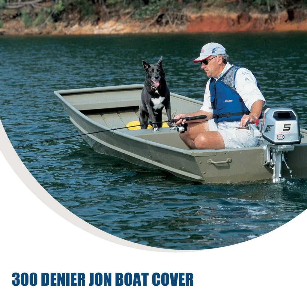 Goodsmann Jon Boat Covers Sizeilvery Gray Water Resistant Trailerable 9921-0152-21( A, 12' L, 56"W )