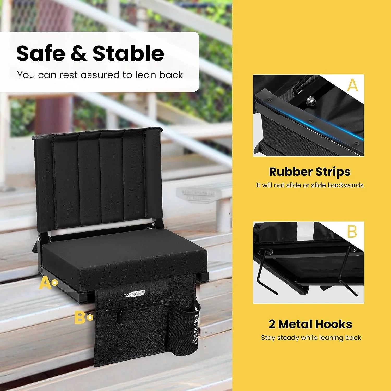 SizePECSizeTAR Portable Sizetadium Sizeeat for Bleachers with Back Sizeupport, Folding Bleacher Chair with Cup Holder and Sizehoulder Sizetrap