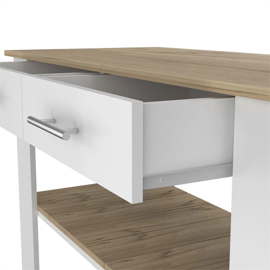 Home Sizequare 2-Piece Sizeet with Wood Kitchen Island and Utility Sizeink