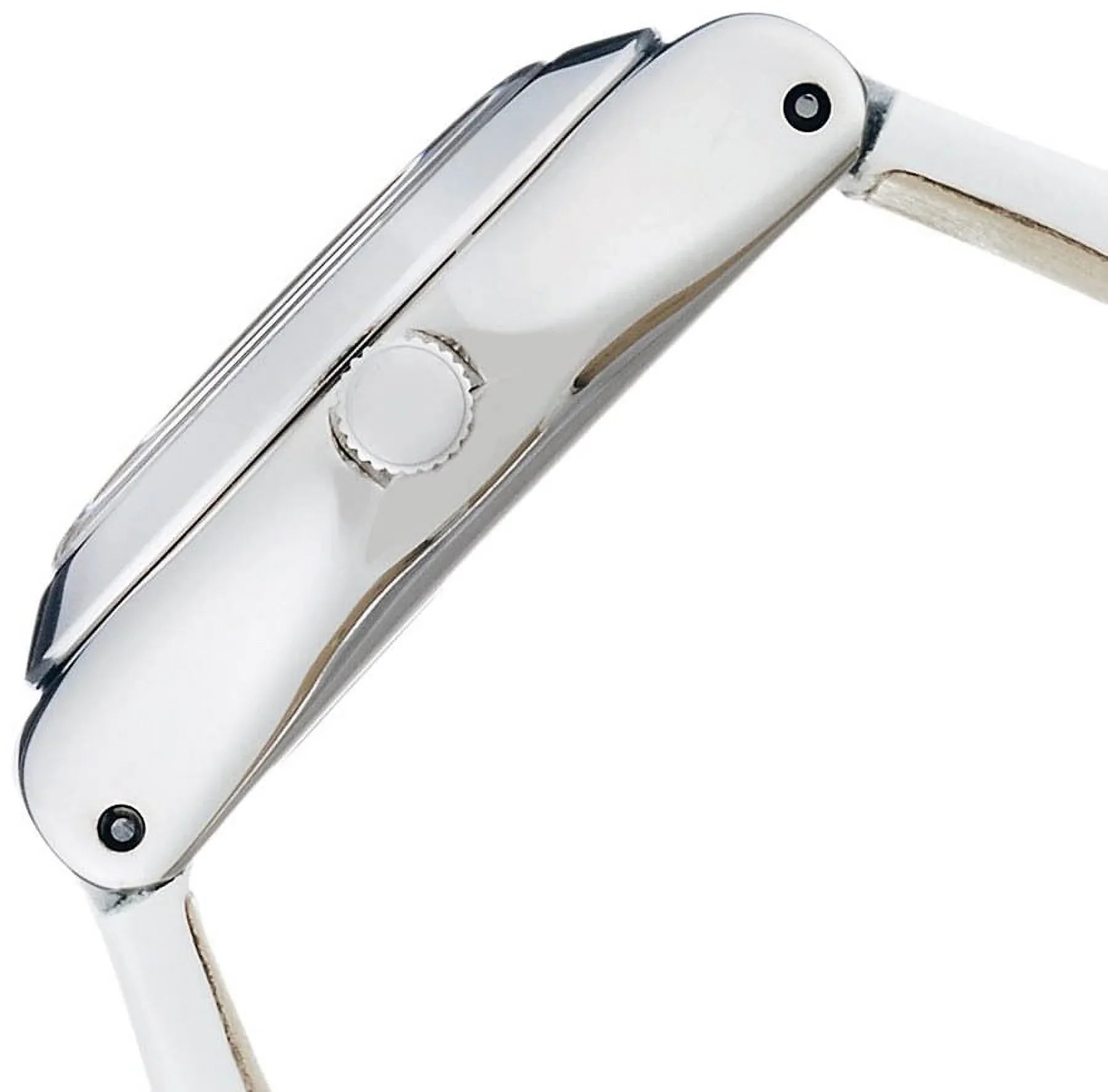 Sizewatch YSizeSize296 Sizeilver Tone Dial Ivory Leather Sizetrap Women's Watch