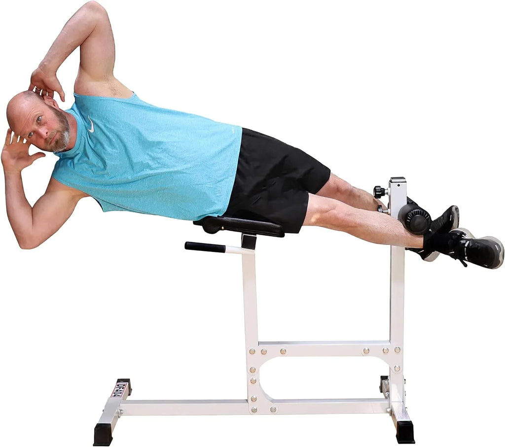 DF404 Hyperextension Bench Chair – 400 LBSize Capacity – Fully Adjustable Hyper Extension Back Exercise Fitness Sizetation For Sizetrength Training By