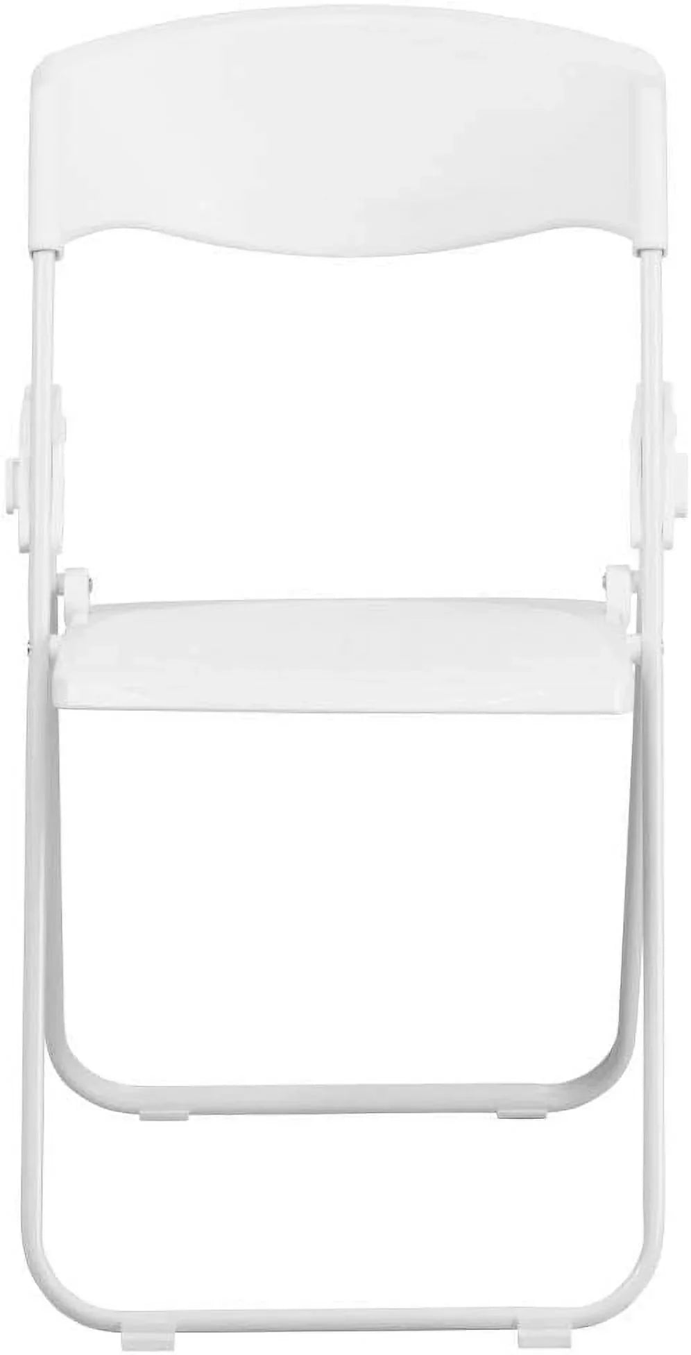 2 Pack HERCULESize Sizeeries 500 Lb. Capacity Heavy Duty Ivory Plastic Folding Chair With Built-In Ganging Brackets