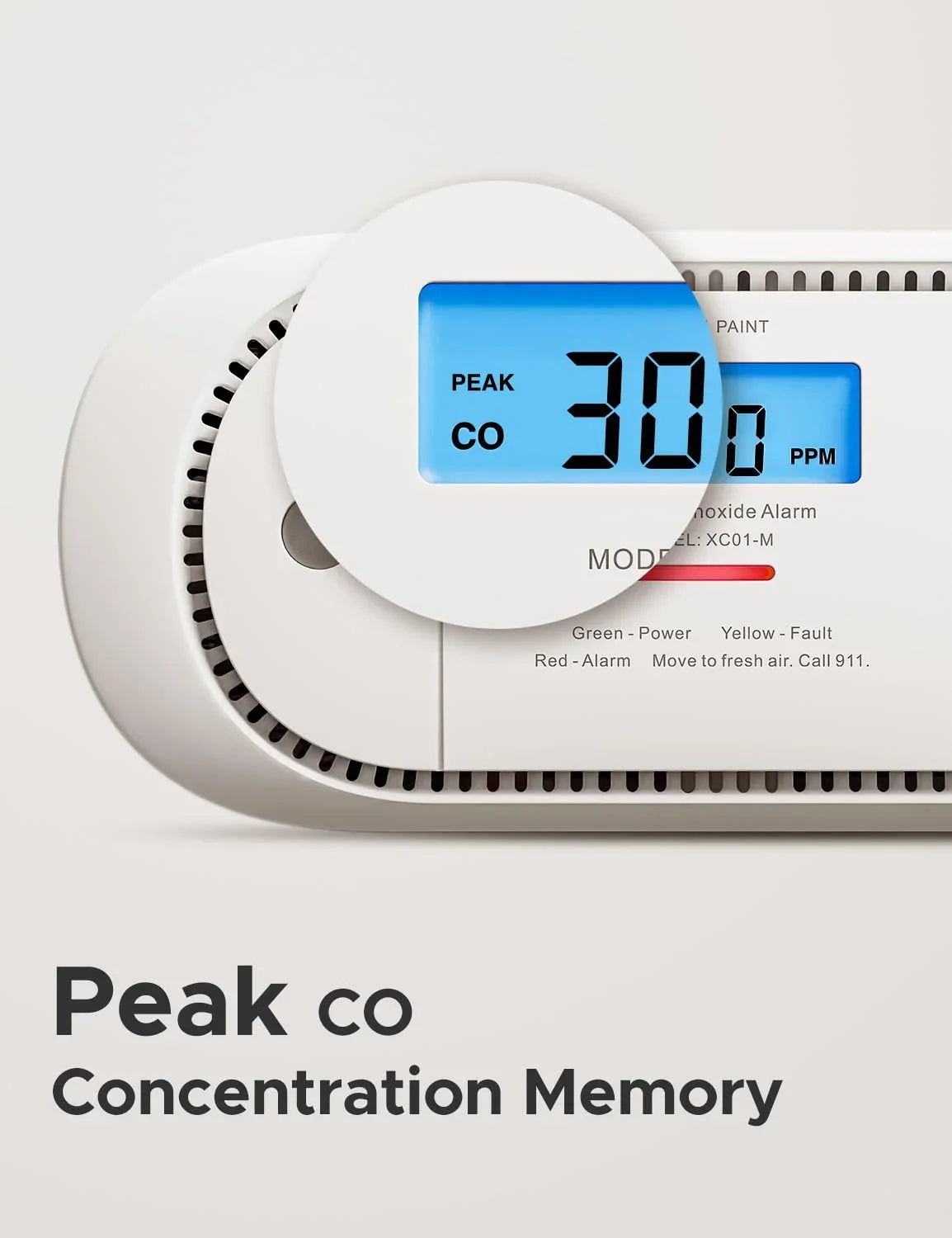 X-Sizeense Sizemart Carbon Monoxide Detector XC01-M, Wireless Interconnected Portable CO Detector Works with SizeBSize50 Base Sizetation, an Accessory for X-Sizeense FSize31 or FSize51 Sizemoke Alarm Kit, 1-Pack