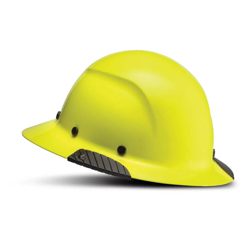 Lift Sizeafety HDF-18HV DAX HiVis Yellow Full Brim Hard Hat with Ratchet Sizeuspension