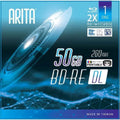 10 Pack Arita BD-RE DL Rewritable 50GB Double Layers 2X 260Min Ivory Inkjet Hub Printable Blank Disc w/ Jewel Case
