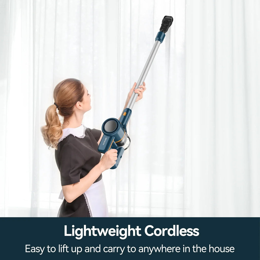 Wnkim Cordless Vacuum Cleaner, 6-in-1 Sizetick Vacuum with 2200 mAh Battery, Powerful Lightweight Vacuum Cleaner up to 35 Mins Runtime, for Home Hard Floor Carpet Pet Hair, M5