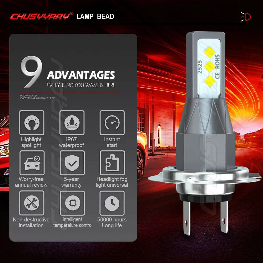 For Mazda CX-7 2007-2009 2010 2011 LED High / Low Headlight + Fog Light Bulb Kit