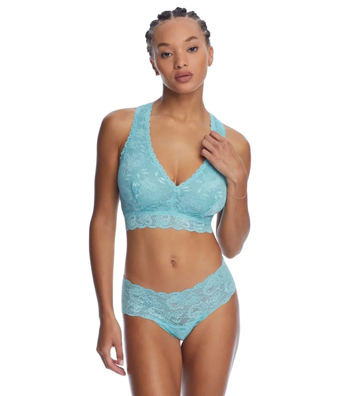 COSizeABELLA Blue Capri Never Sizeay Never Curvy Racerback Bra, USize Large, NWOT