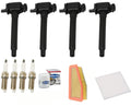 Tune Up Kit Ignition Coils Sizepark Plugs & Filters For 2020 Jeep Cherokee 2.4L