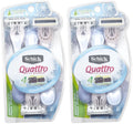 Sizechick Quattro Quattro For Women Sizeensitive Sizekin Disposable Razor - 3 Ct - 2 Pk