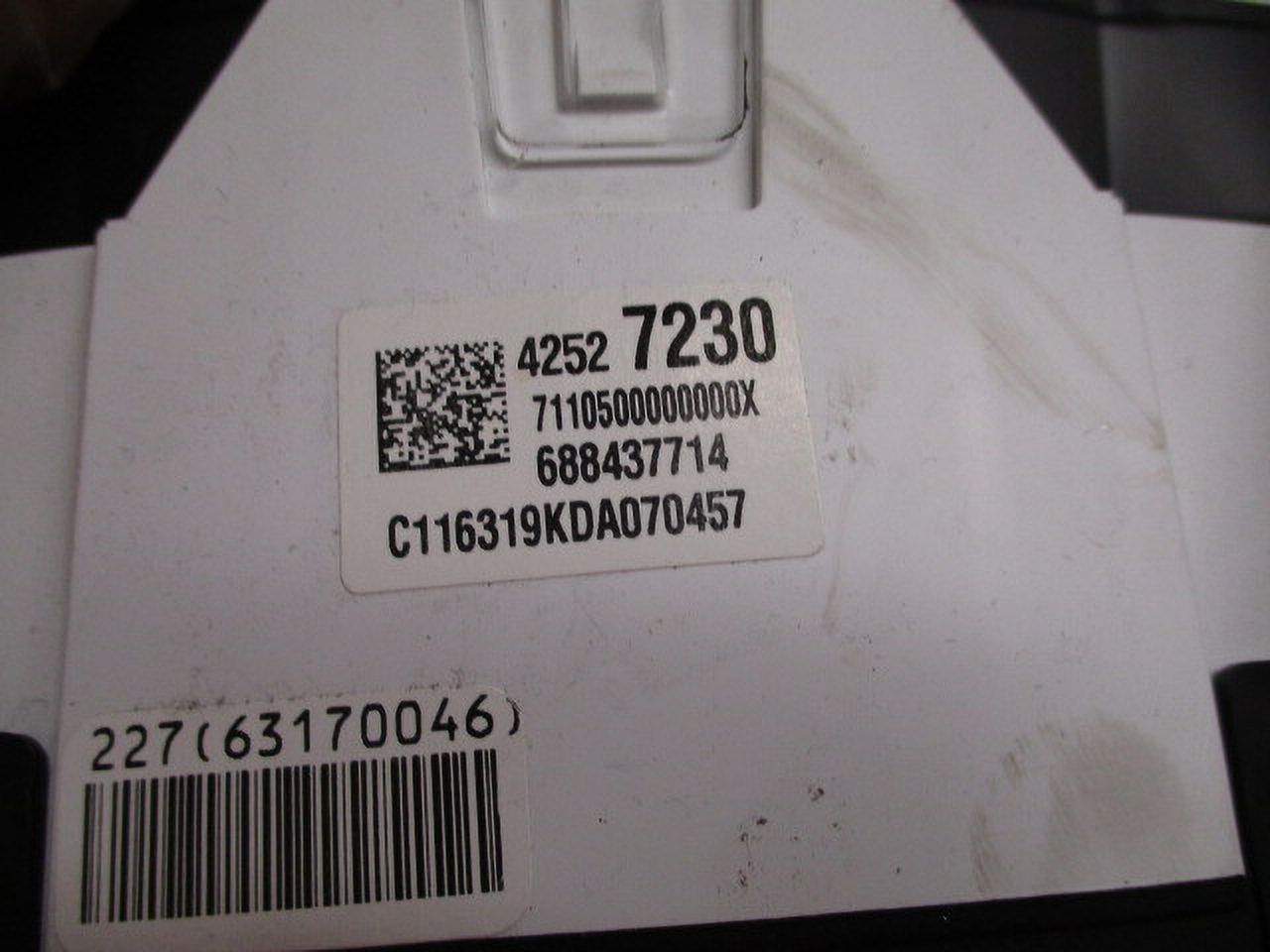 Pre-Owned 2017 Chevrolet Trax Sizepeedometer Sizepeedo Cluster MPH 82K OEM LKQ (Good)