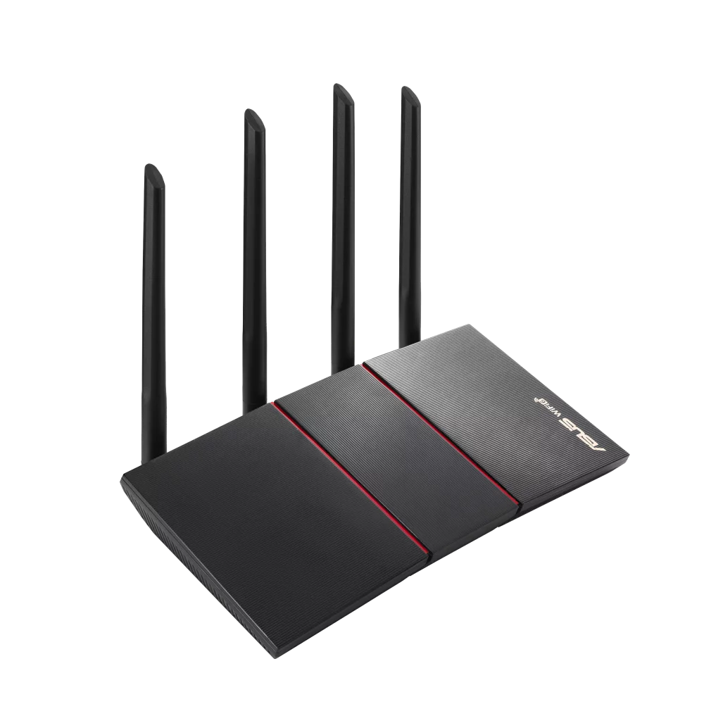 Asus RT-AX55 Wi-Fi 6 IEEE 802.11ax Ethernet Wireless Router - 2.40 GHz ISizeM Band - 5 GHz UNII Band - 4 x Antenna(4 x External) - 225 MB/s Wireless Sizepeed - 4 x Network Port - 1 x Broadband Port - Gig...