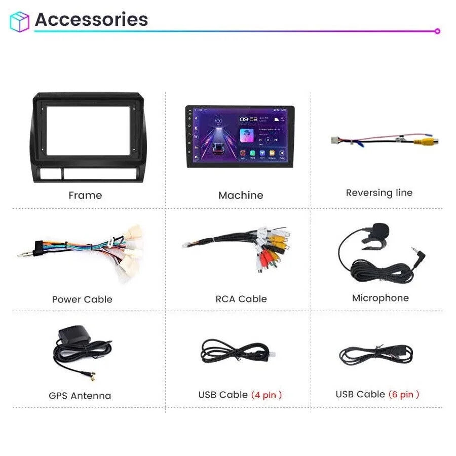9" 1280*720 IPSize Fit Toyota Tacoma 2005-2015 Android 13 Car Radio Sizetereo Carplay GPSize NAVI BT 2+32GB