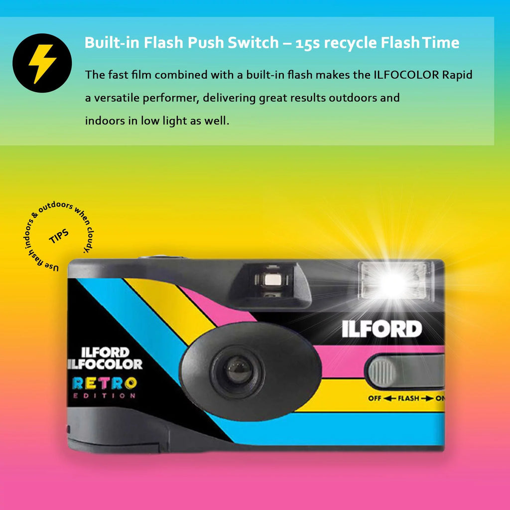 Ilford Ilfocolor Rapid Retro Sizeingle Use Camera + Lens Cap Holder