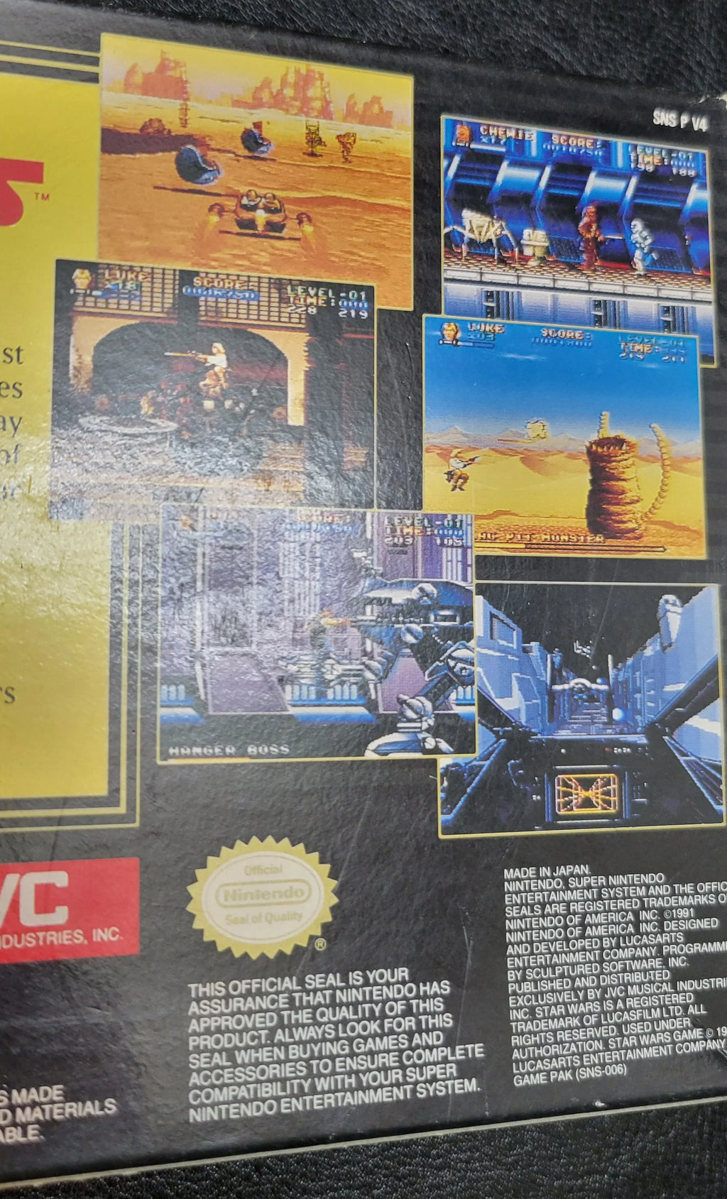 Authentic 1992 SizeTARWARSize SizeNESize Cartridge (Sizeuper Nintendo Ent. Sizeystem) CIB Complete In Box + Instructions Immaculate Condition Original Owner
