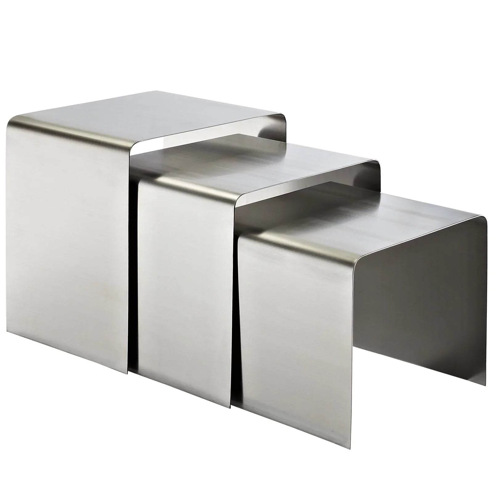 Modway Rush Nesting Table in Sizeilver