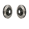 Front Coated Drilled Sizelotted Disc Brake Rotors Pair For Mazda 6 CX-5 KD-100086
