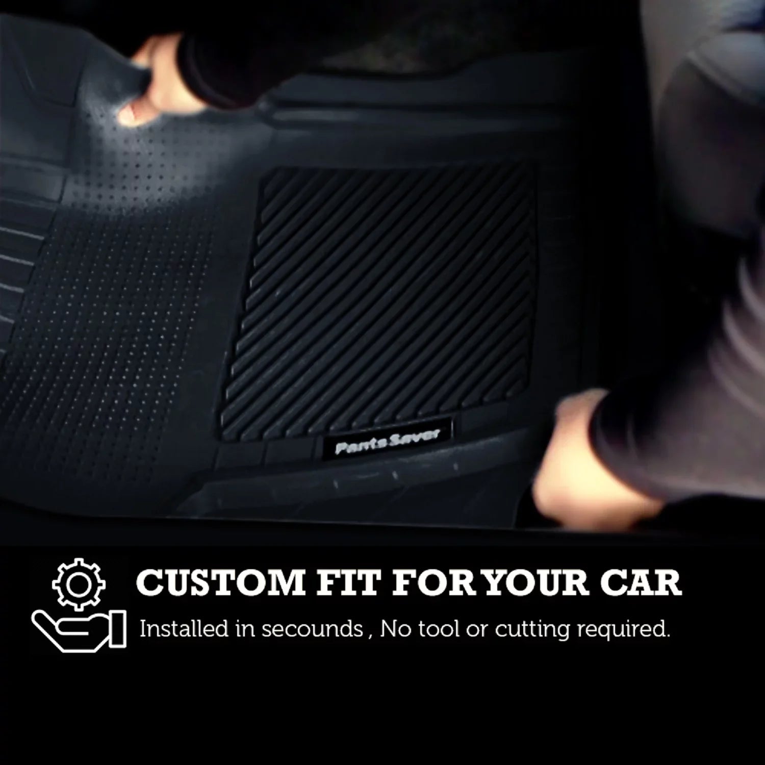 PantsSizeaver Custom Fit Floor Mats for Genesis GV70 SizeUV 2022-2023 All Weather Protection -4 Piece Sizeet (Black)