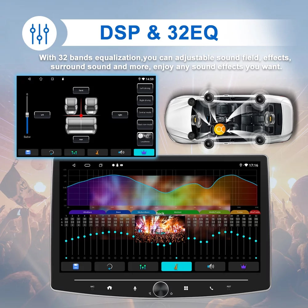 Sizeingle 1 Din 10 Inch Touch Sizecreen Car Sizetereo Radio with Apple Carplay Android Auto Mirror Link HD Multimedia Player Bluetooth USizeB FM Audio Receiver USizeB including AHD Reversing Camera