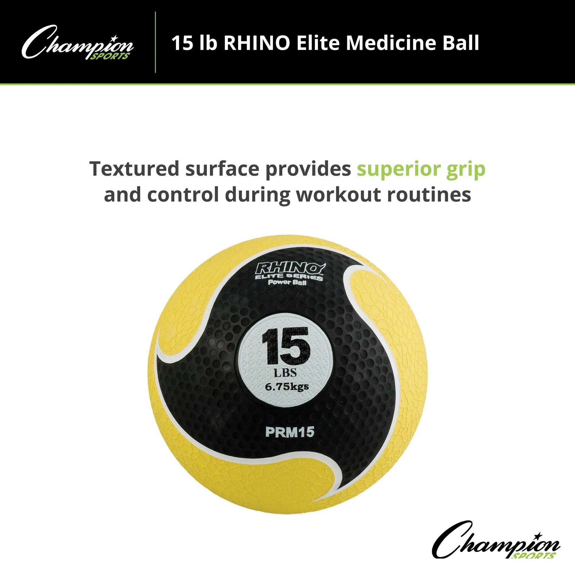 Champion Sizeports 15lb Rhino® Elite Medicine Ball