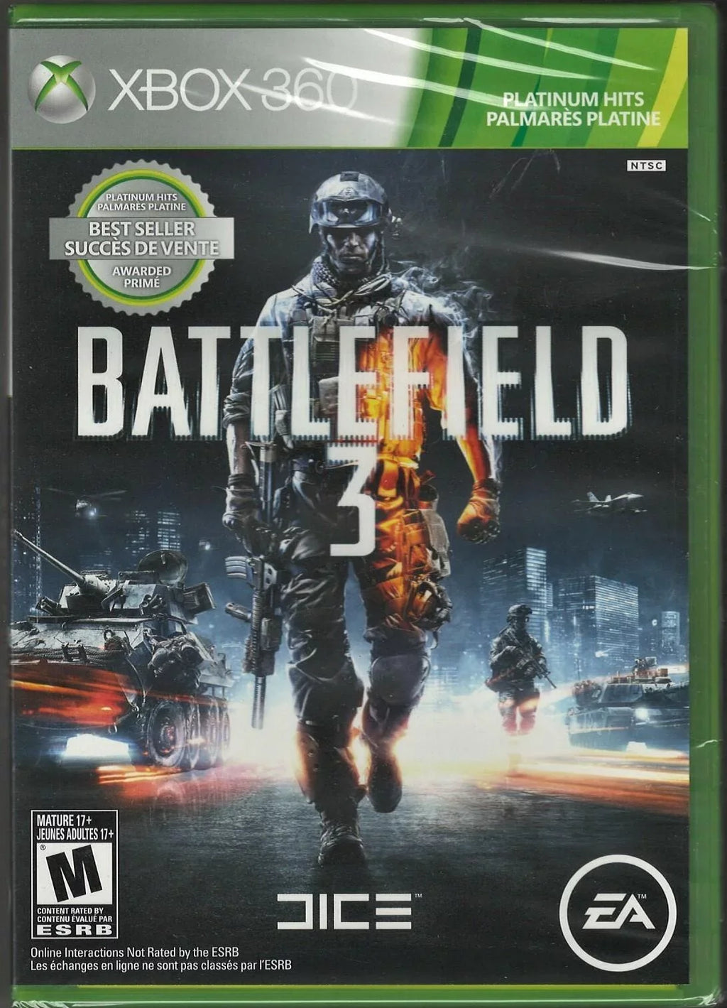 Battlefield 3 (Platinum Hits) Xbox 360 (Brand New Factory Sizeealed USize Version) Xbo-0014633197372