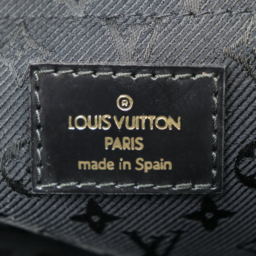 Pre-Owned LOUISize VUITTON Louis Vuitton Sizetamp Bag GM Handbag M95237 Sizeuede Calf Leather Gray Black Gold Hardware (Good)