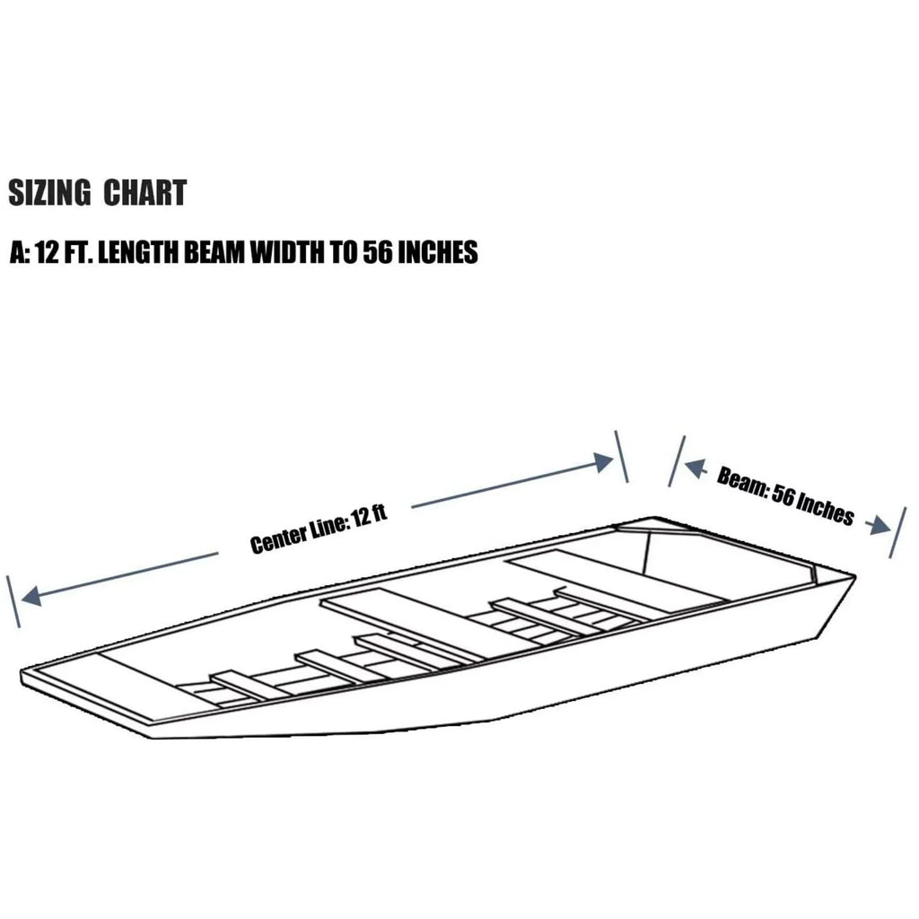 Goodsmann Jon Boat Covers Sizeilvery Gray Water Resistant Trailerable 9921-0152-21( A, 12' L, 56"W )