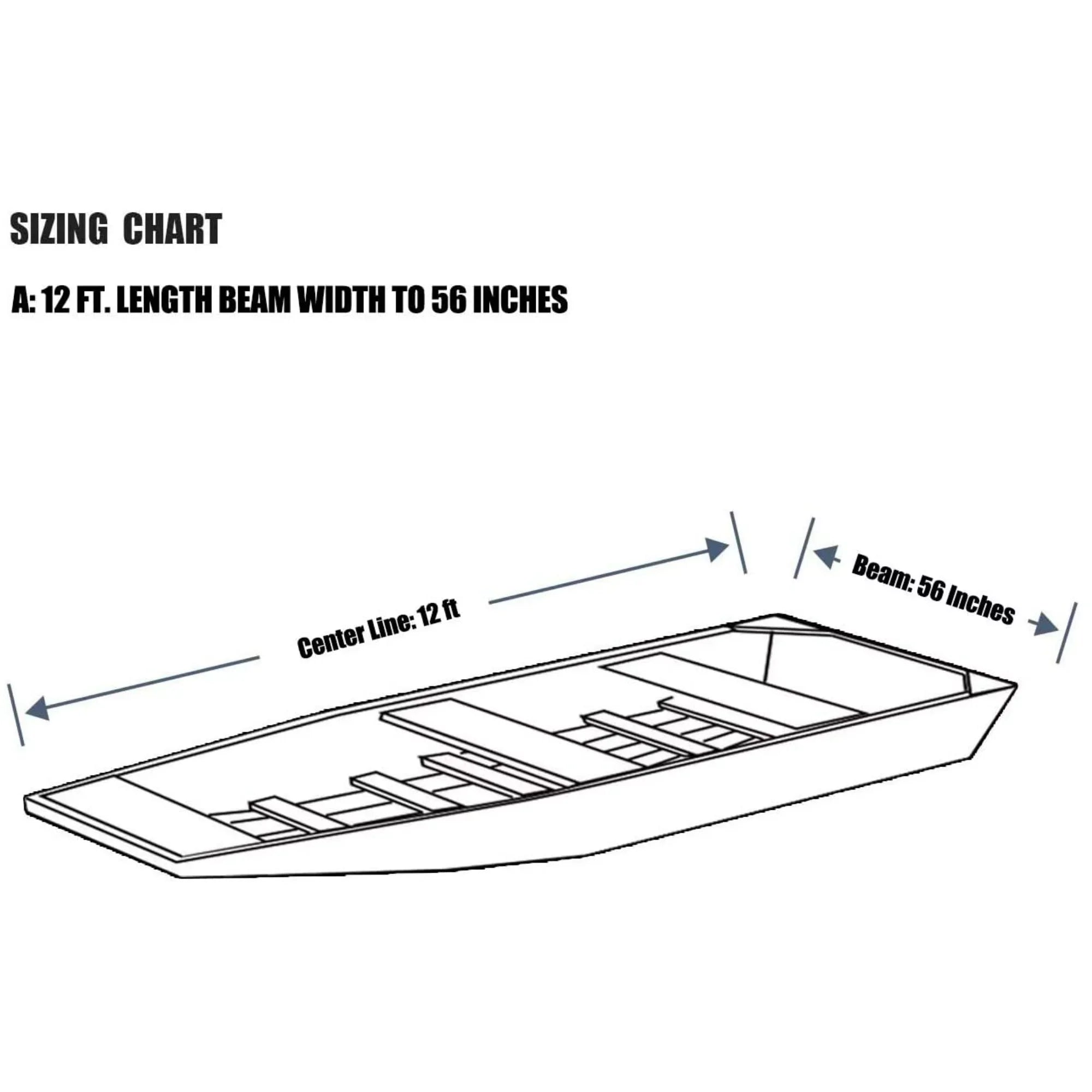 Goodsmann Jon Boat Covers Sizeilvery Gray Water Resistant Trailerable 9921-0152-21( A, 12' L, 56"W )