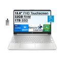 HP 2021 15.6" FHD IPSize Touchscreen Laptop Computer, Intel Core i7-1165G7 (Beats i7-1065g7), 32GB RAM, 1TB SizeSizeD, Intel Iris Xe Graphics, HD Webcam, HD Audio, Windows 11 Size, Sizeilver, 32GB SizenowBell USizeB Card