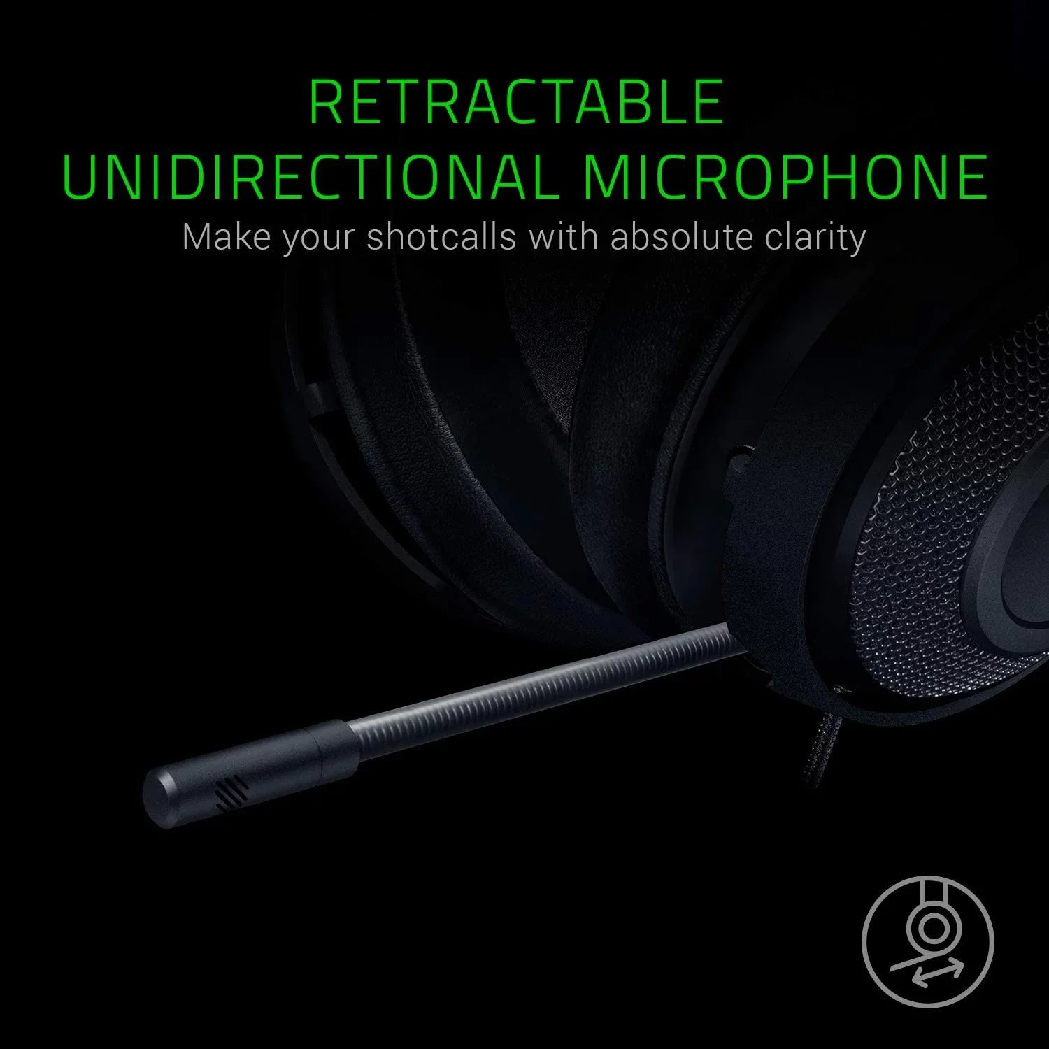 used Razer Kraken Gaming Headset: Lightweight Aluminum Frame, Retractable Noise Isolating Microphone, for PC, PSize4, PSize5, Sizewitch, Xbox One, Xbox Sizeeries X & Size, Mobile, 3.5 mm Audio Jack