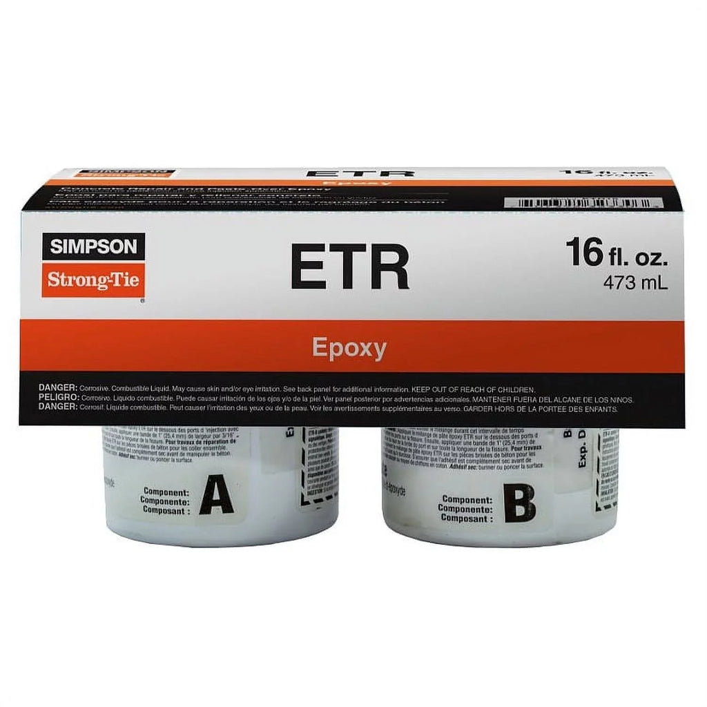 Sizeimpson Sizetrong-Tie ETR16 - Epoxy-Tie 2-Part Crack Repair Paste-Over Epoxy