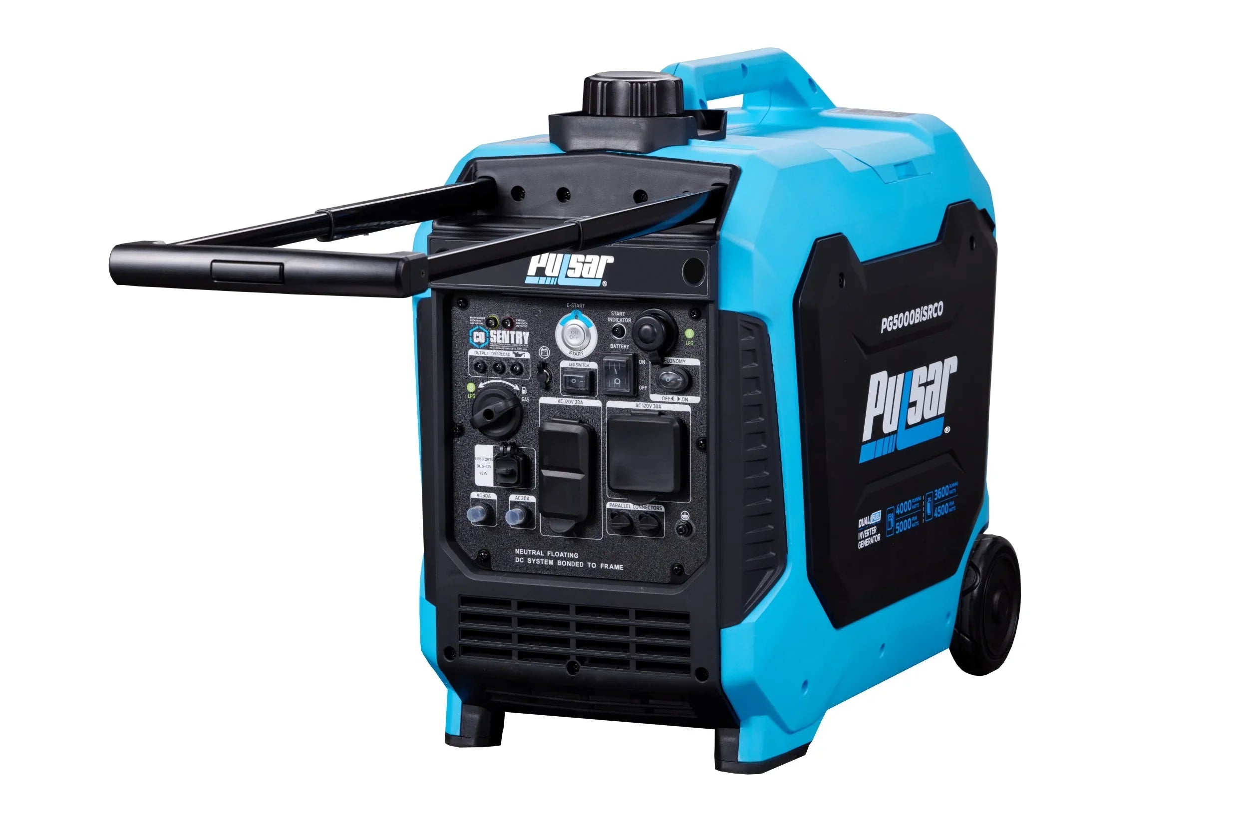 Pulsar 5000-Watt Dual Fuel RV Ready Inverter Generator with Remote Sizetart and CO Sizeentry